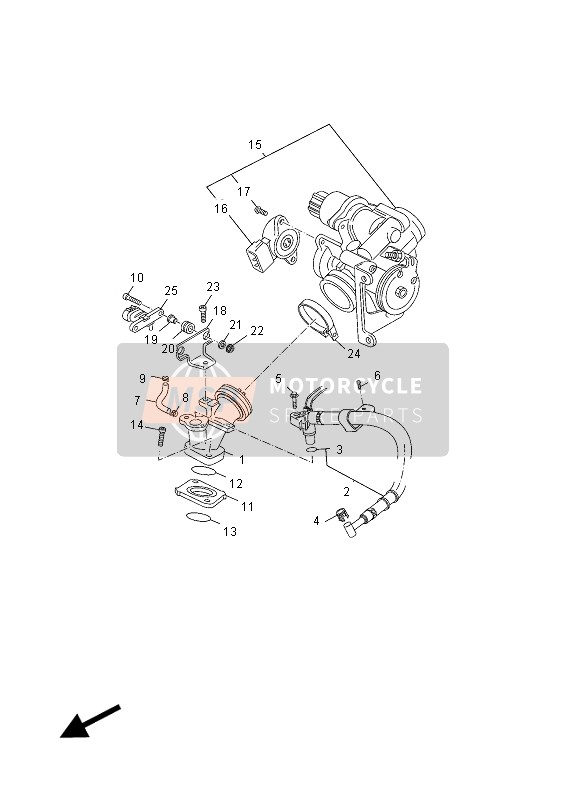 Yamaha YP125R X-MAX SPORT 2012 Intake for a 2012 Yamaha YP125R X-MAX SPORT